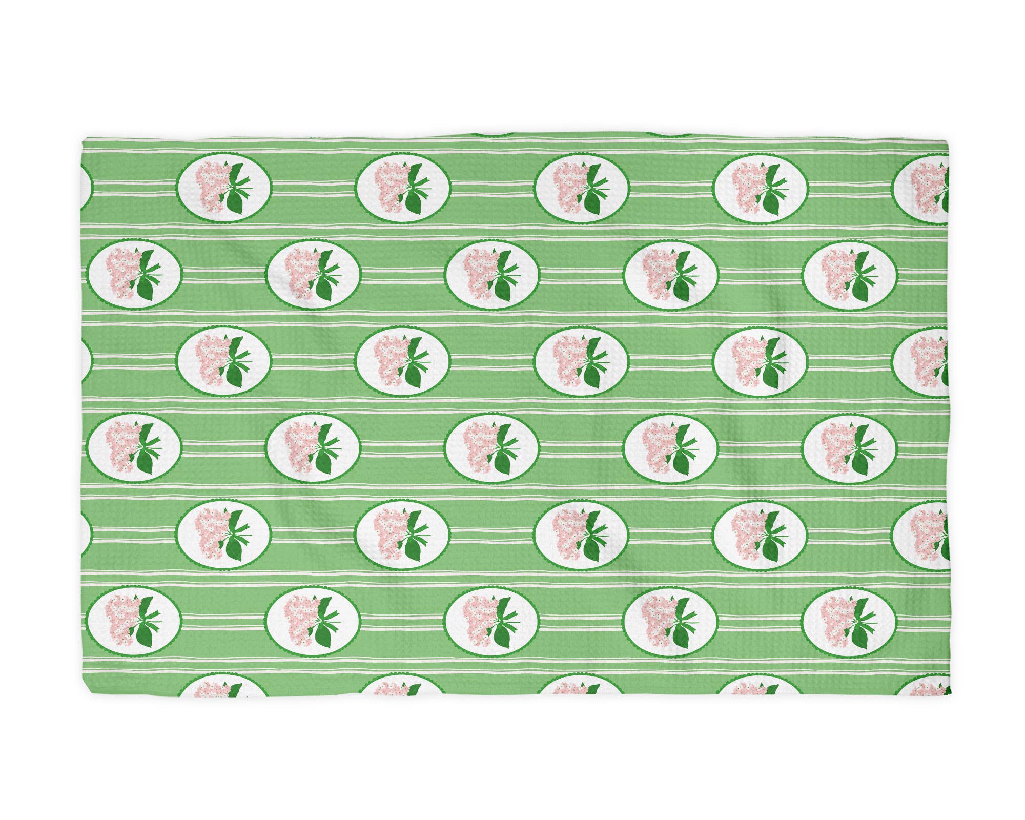 Hydrangea Flower Chinoiserie Kitchen Towel Preppy Spring