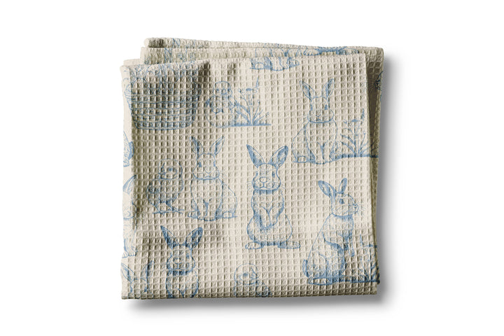 Easter Bunny Rabbit Spring Egg Kitchen Towel Waffle Baking