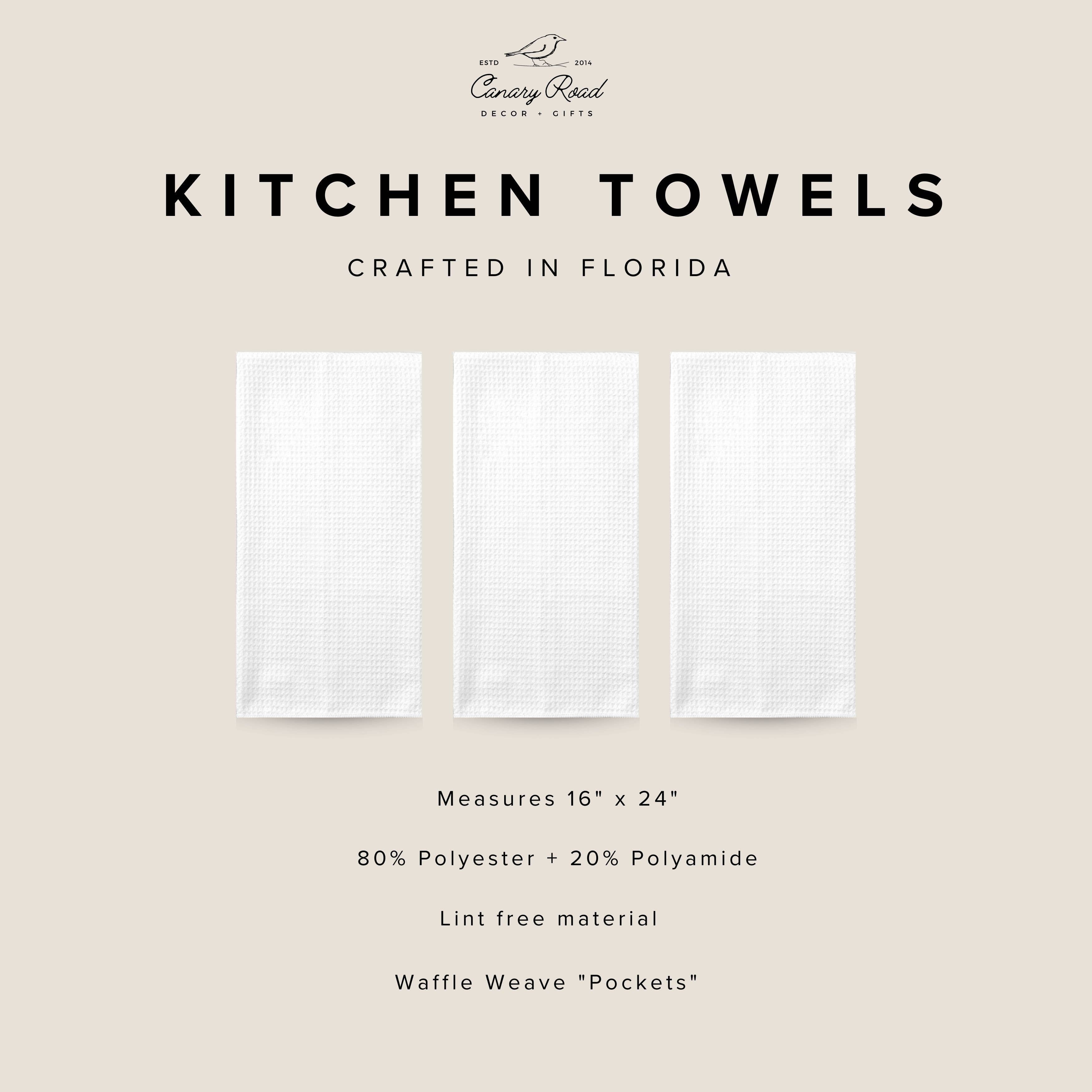Hydrangea Flower Chinoiserie Kitchen Towel Preppy Spring