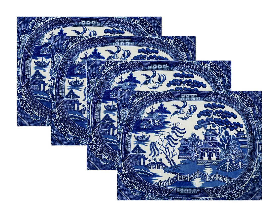 Blue Willow Linen Placemats
