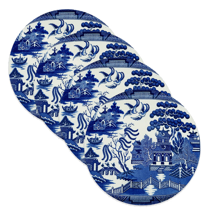 Blue Willow Linen Placemats