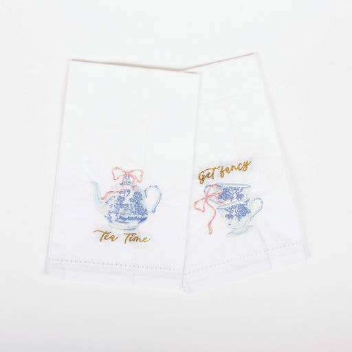 High Tea Embroidered Bar Towel Set