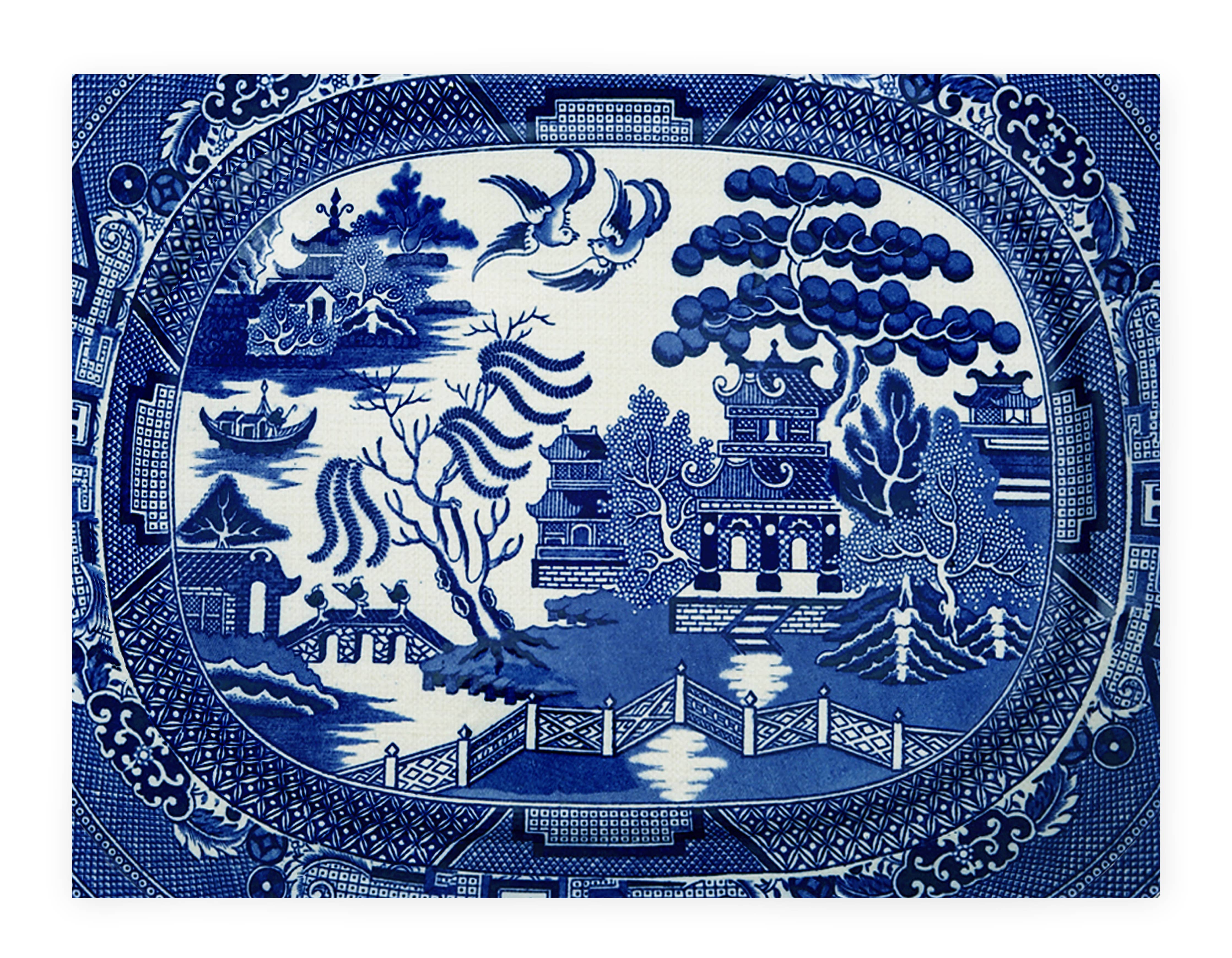 Blue Willow Linen Placemats
